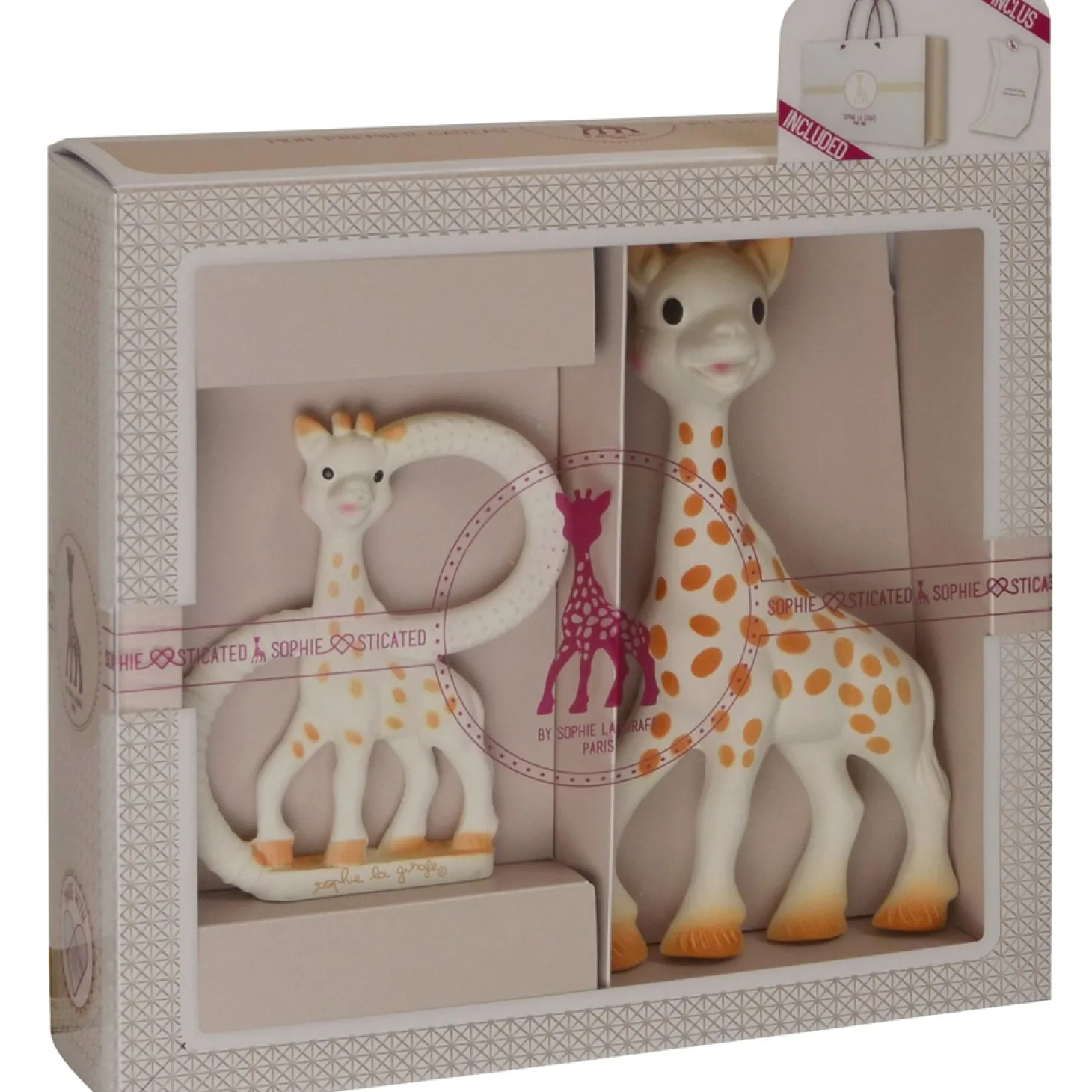 Sophie la girafe Coffret jouet et hochet Blanc, Beige
