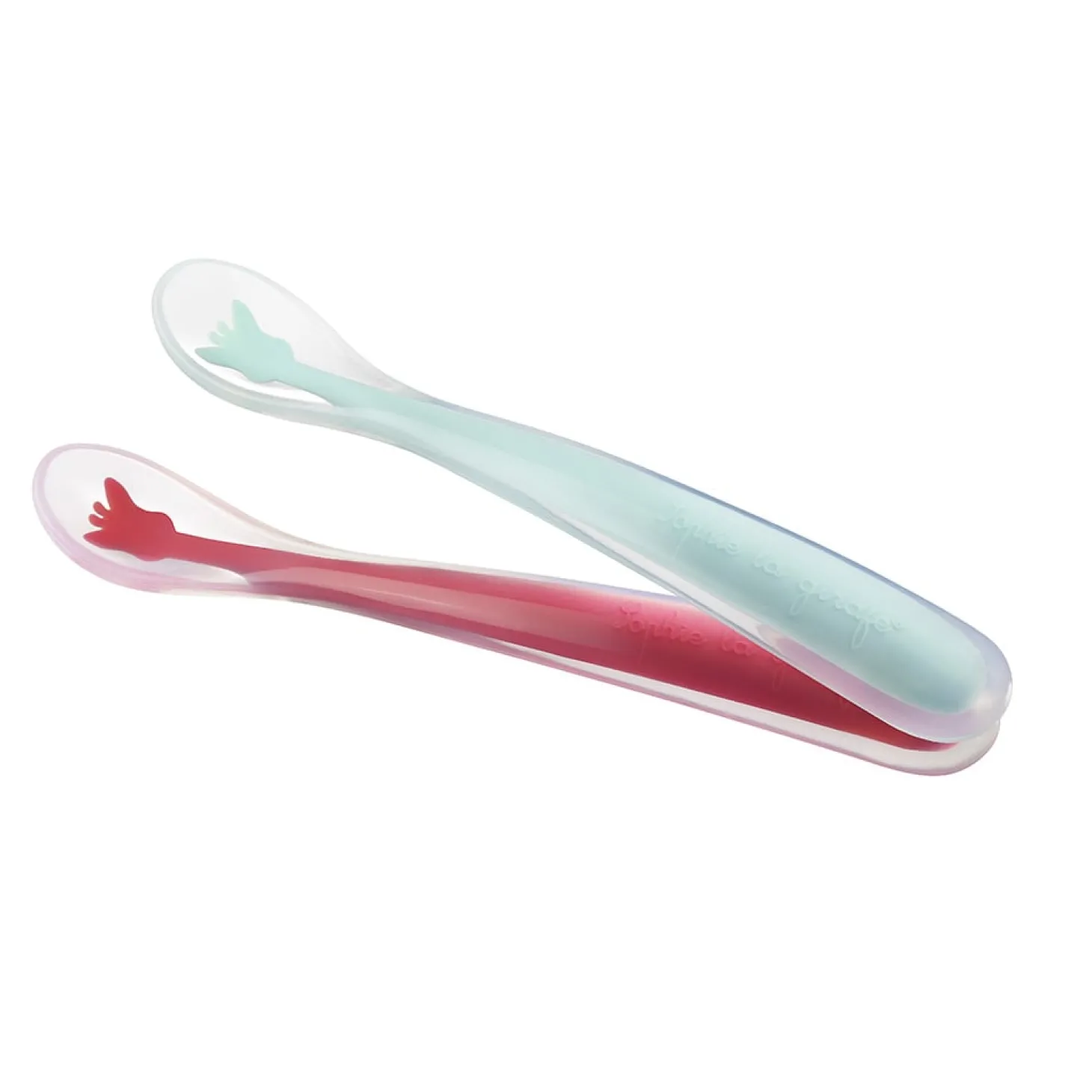 Sophie la girafe 2 cuillères silicone Sophie la girafe Rouge