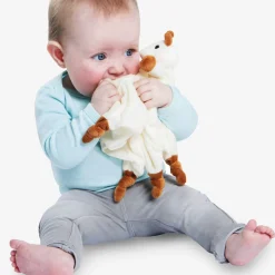 Sophie la girafe Doudou plat avec attache Beige