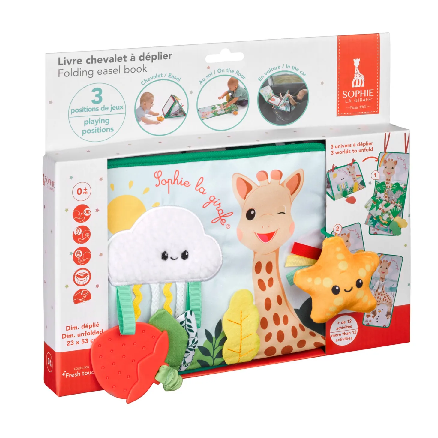 Sophie la girafe Livre chevalet à déplier Multicolore