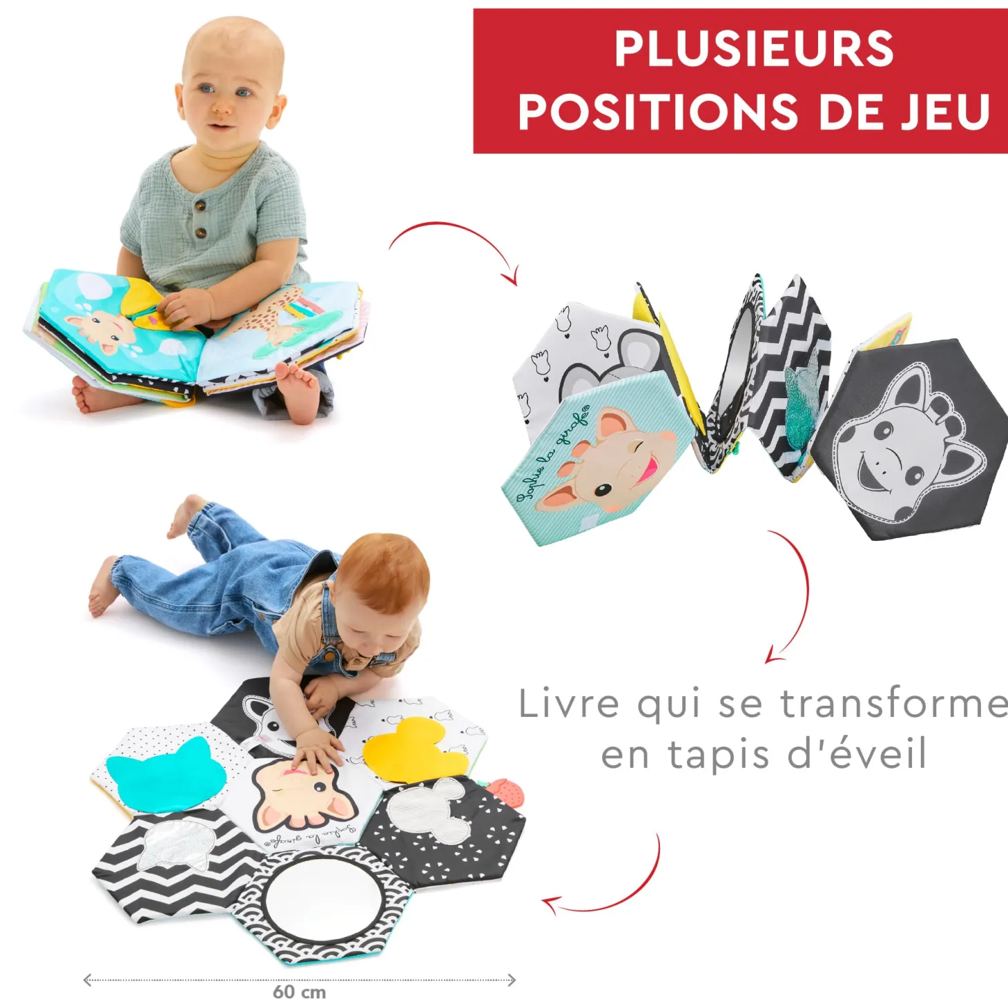 Sophie la girafe Livre tapis d'éveil Multicolore