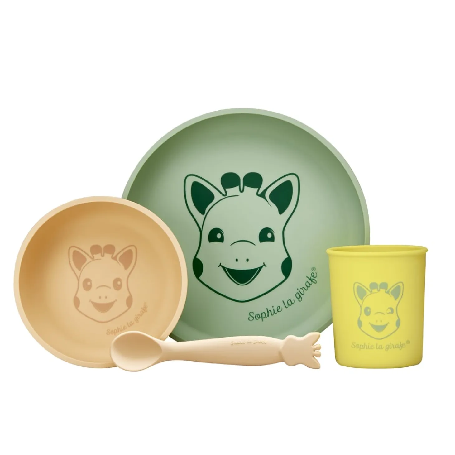 Sophie la girafe Set repas silicone Olive