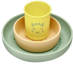 Sophie la girafe                    Set repas silicone    Olive
