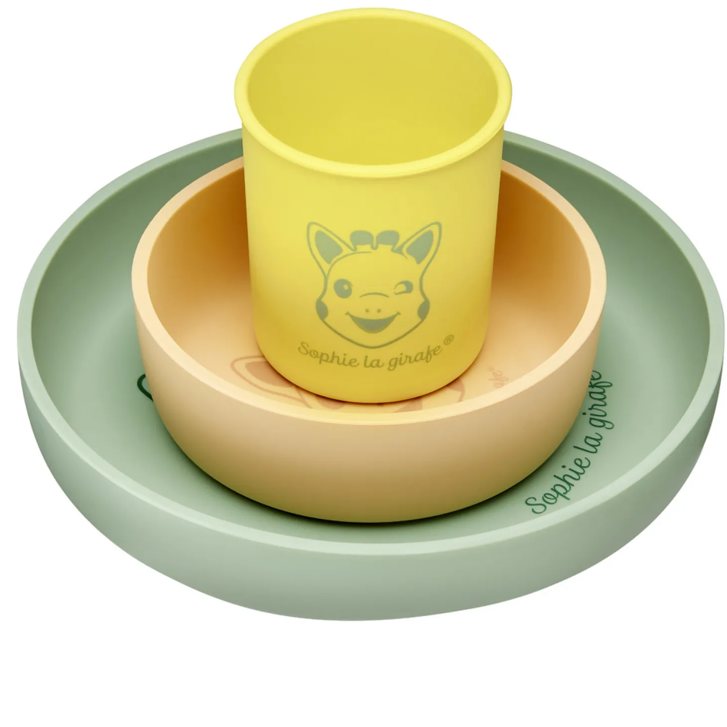 Sophie la girafe Set repas silicone Olive