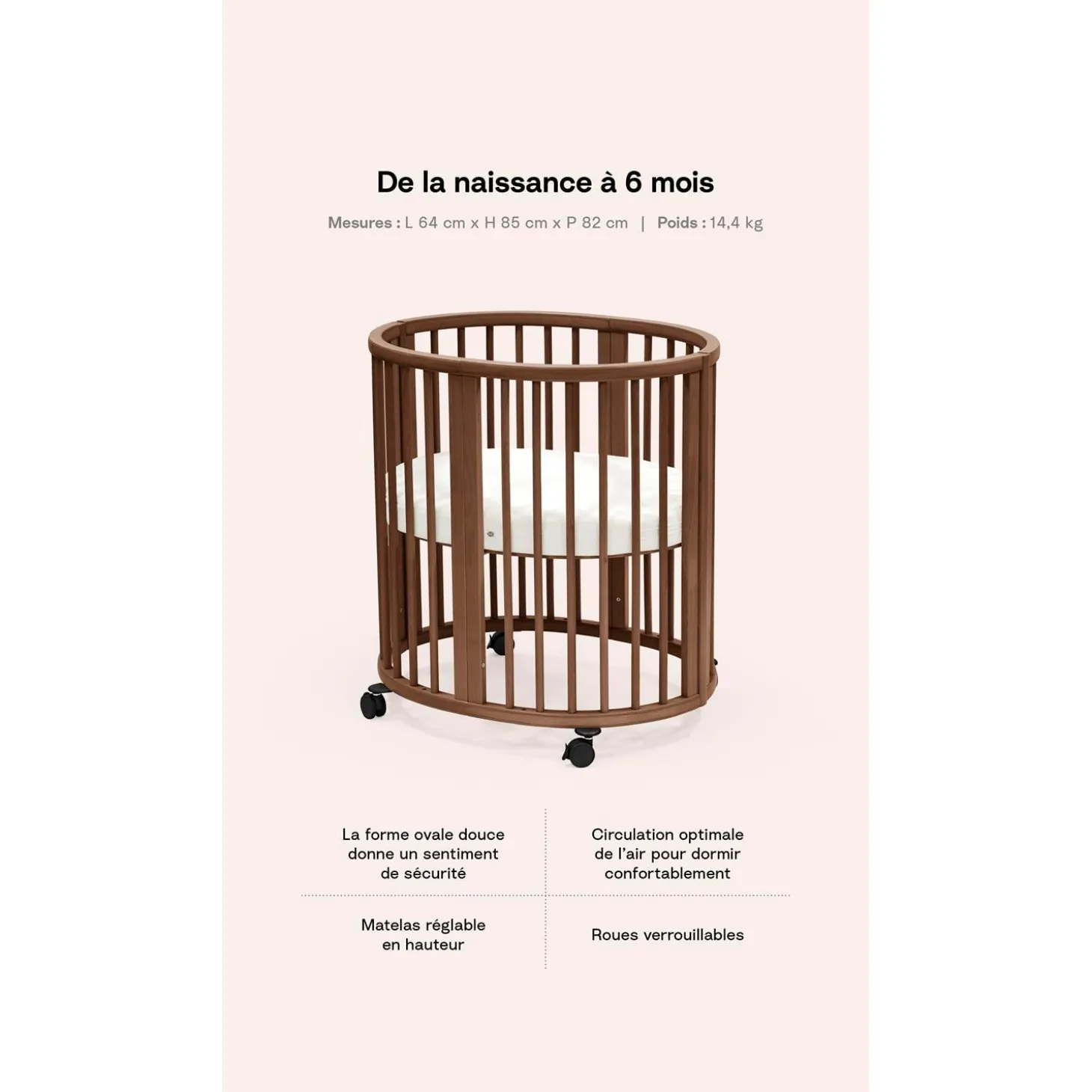 Stokke Mini Berceau Sleepi Brun Chaud