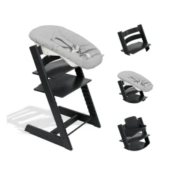 Stokke                    Pack Chaise haute Tripp Trapp + Baby Set + Newborn set    Noir / Anthracite