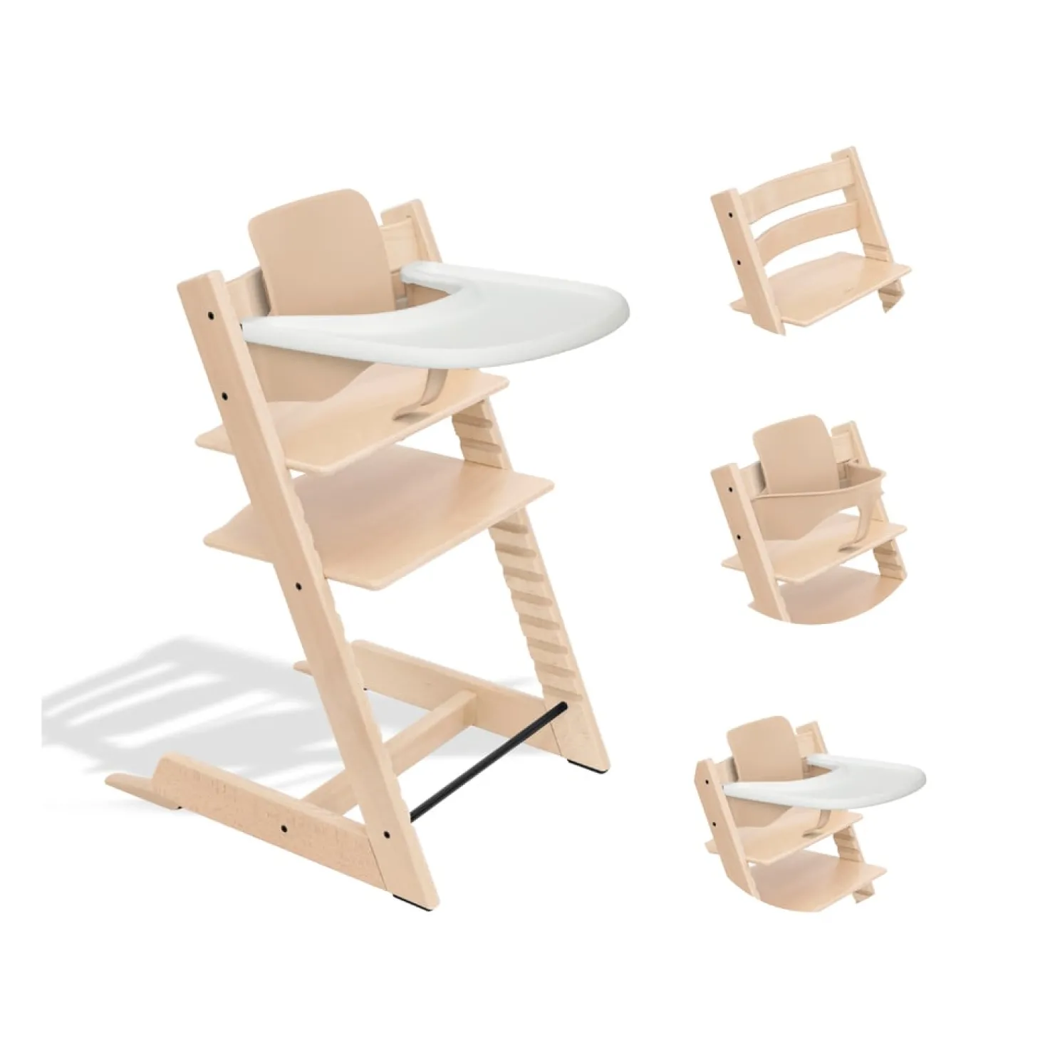 Stokke Pack Chaise haute Tripp Trapp + Baby Set + plateau Naturel / Blanc