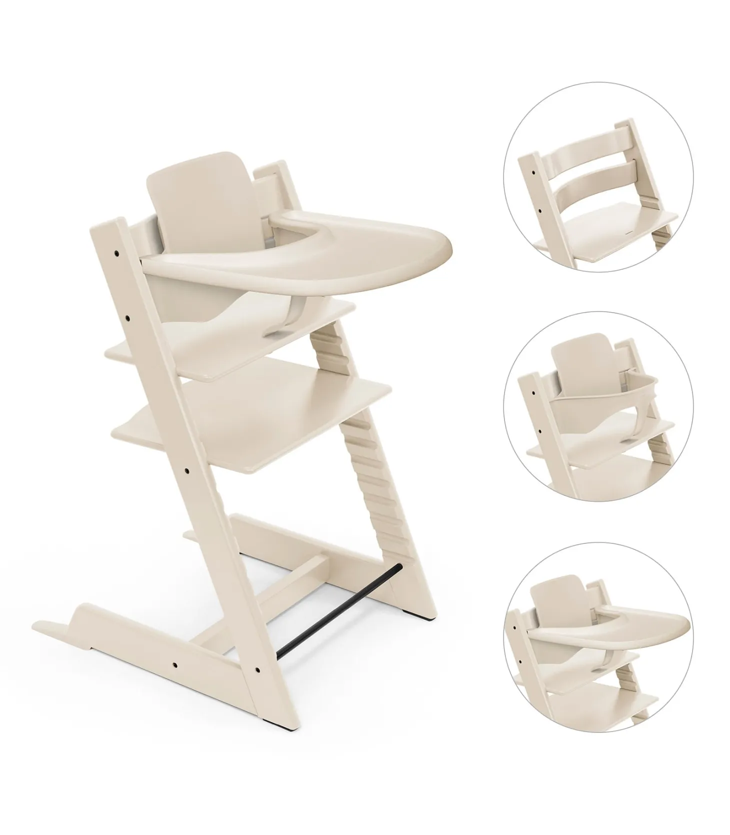 Stokke Pack chaise Tripp Trapp et plateau Vanilla White
