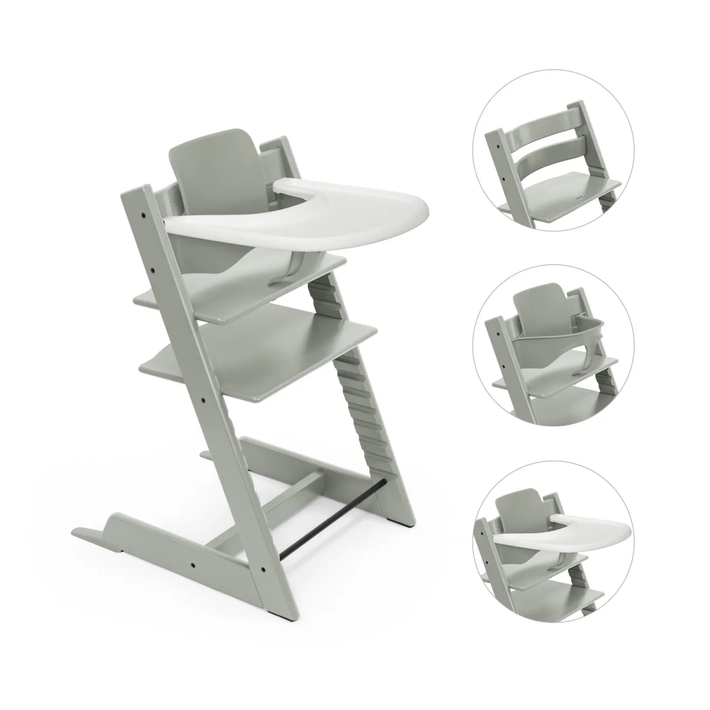 Stokke Pack chaise Tripp Trapp et plateau Glacier Green