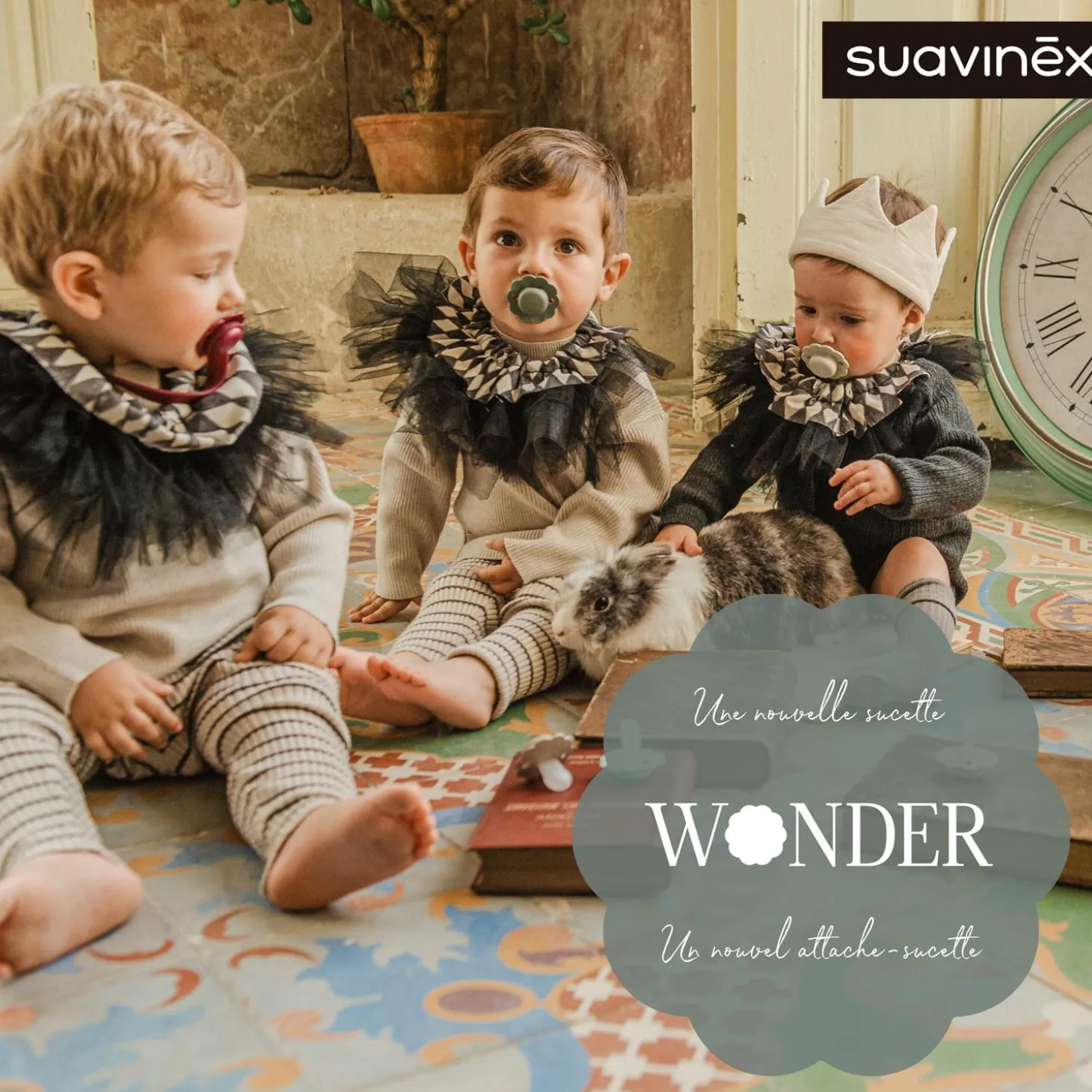 Suavinex Attache sucette silicone Wonder Almost Aqua