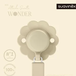 Suavinex Attache sucette silicone Wonder Whitecap Gris