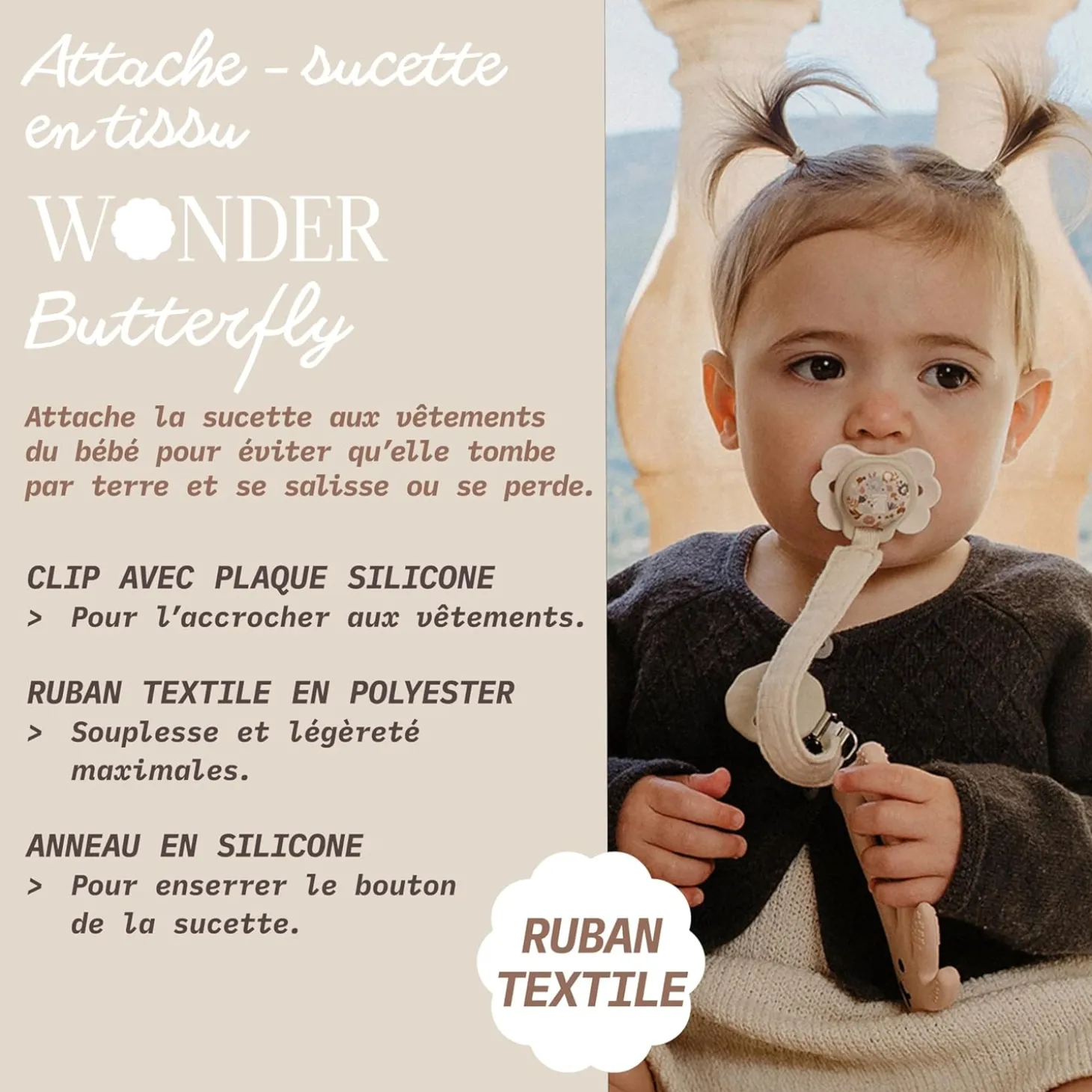 Suavinex Attache-Sucette Wond Rose
