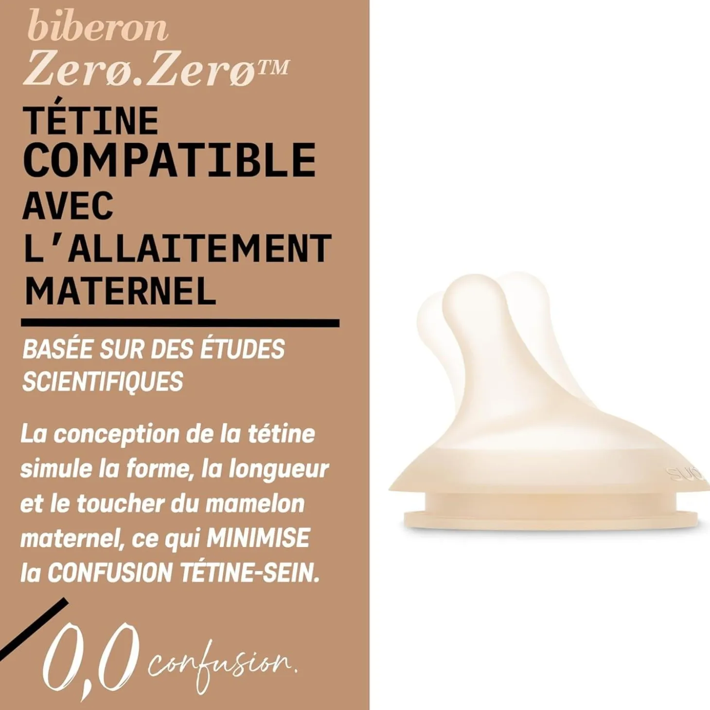 Suavinex Biberon Anti-Colique Zero.Zero Amande Medium - 120 ml