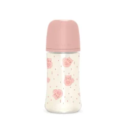 Suavinex Biberon Bonhomia avec tétine Sxpro M Rose 270 ml
