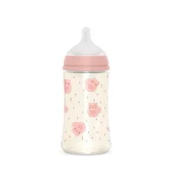 Suavinex                    Biberon Bonhomia avec tétine Sxpro M    Rose            270 ml