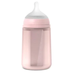 Suavinex                    Biberon silicone Colour Essence    Rose            Débit moyen/240 ml