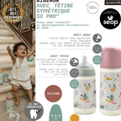 Suavinex                    Biberon silicone Walk in the park    Rose            150 ml