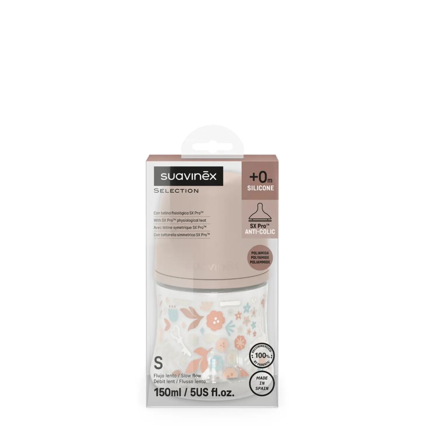 Suavinex Biberon Tétine Sxpro S Wond Rose 150 ml