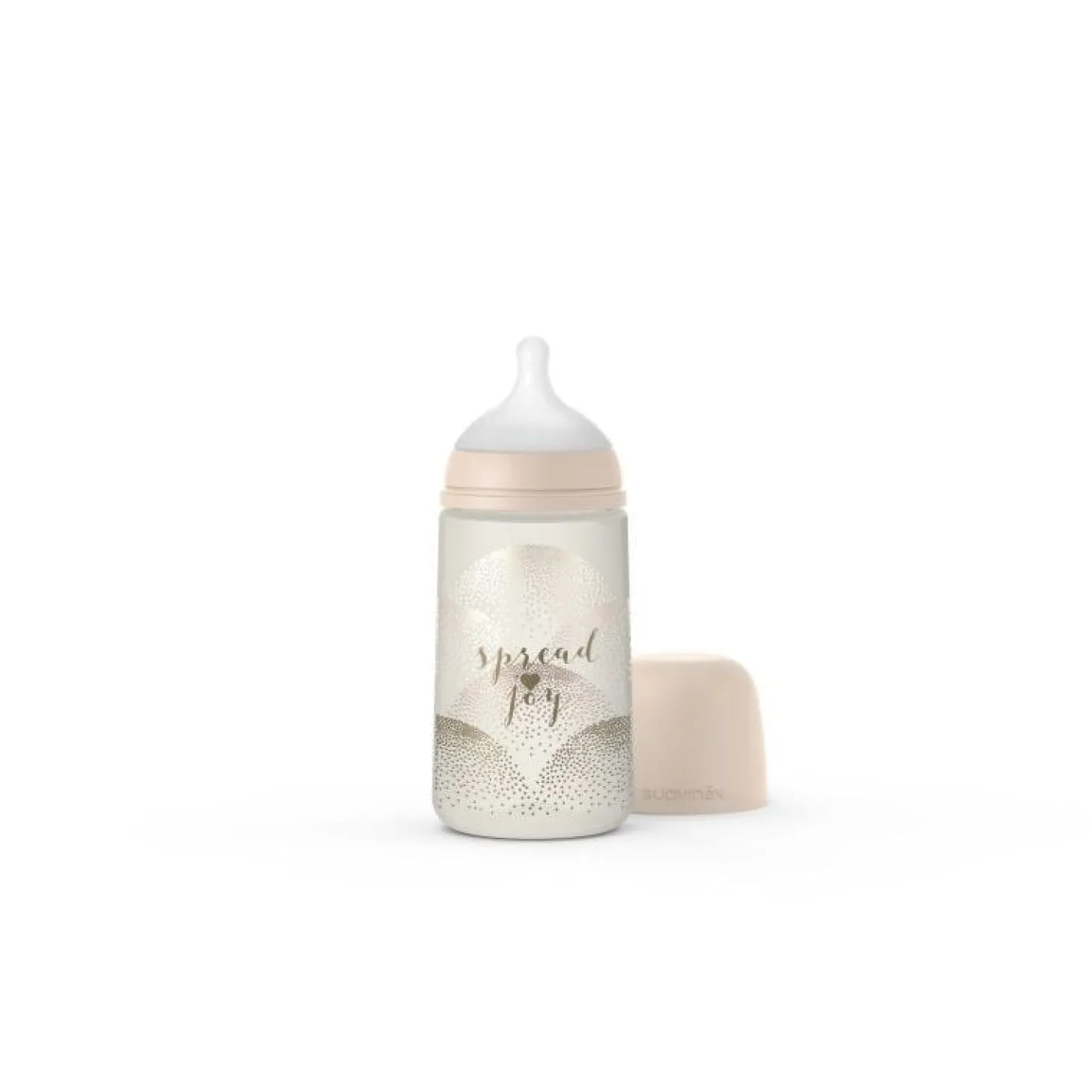 Suavinex Biberon tétine symetrique SX PRO Spread Joy Doré 270 ml