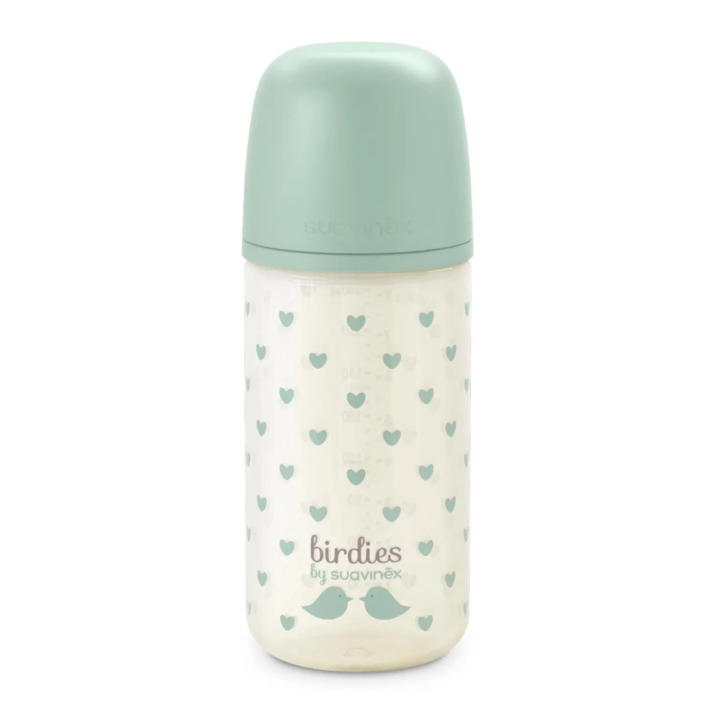 Suavinex Biberon Verre Tétine Sxpro S Birdies Vert 240 ml