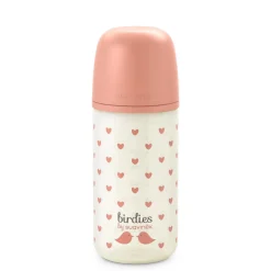 Suavinex                    Biberon Verre Tétine Sxpro S Birdies    Rose            240 ml