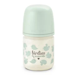 Suavinex                    Biberon Verre Tétine Sxpro XS Birdies    Vert            120 ml