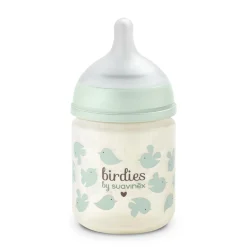 Suavinex                    Biberon Verre Tétine Sxpro XS Birdies    Vert            120 ml