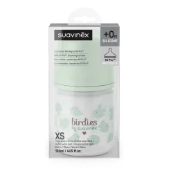 Suavinex                    Biberon Verre Tétine Sxpro XS Birdies    Vert            120 ml
