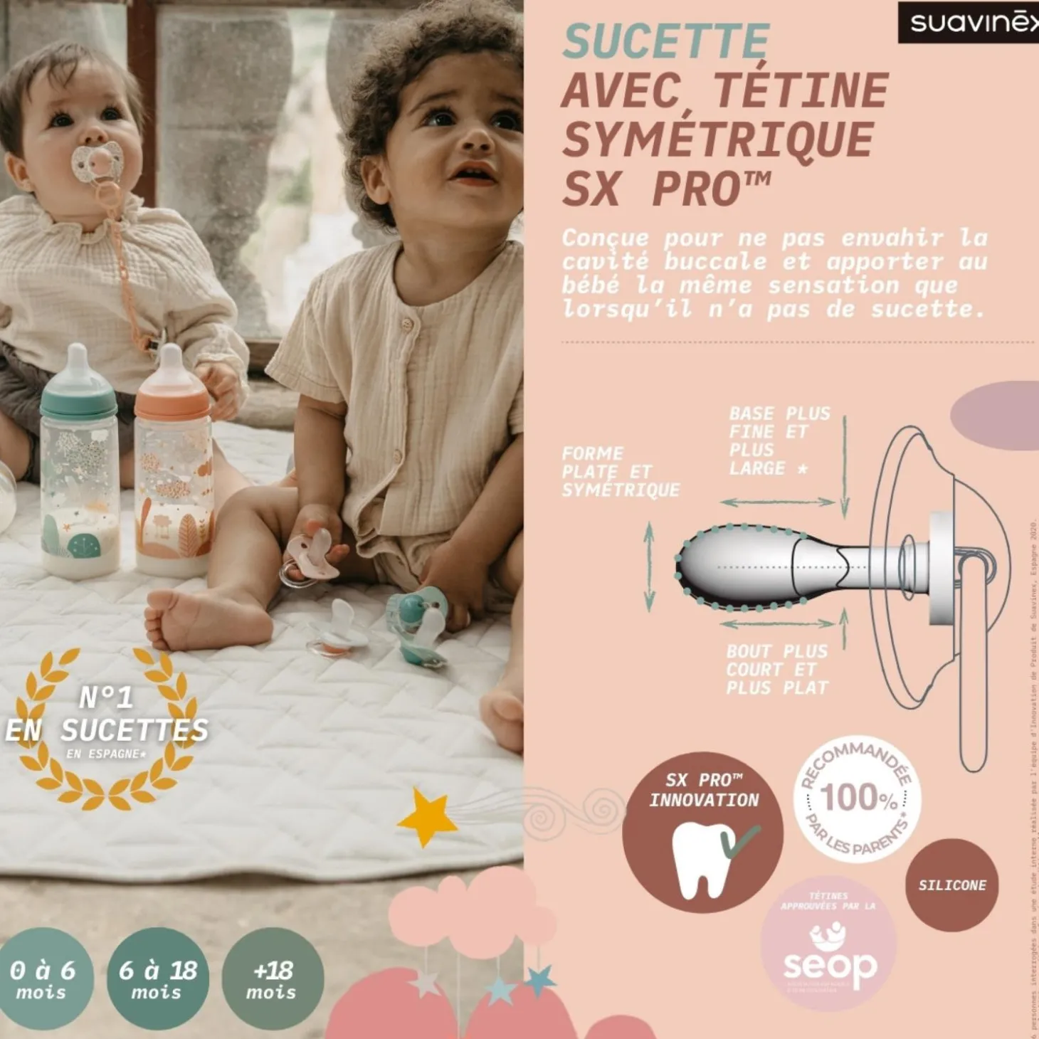 Suavinex Coffret cadeau dreams Rose 270 ml