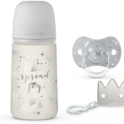 Suavinex Coffret cadeau spread joy argenté 270 ml