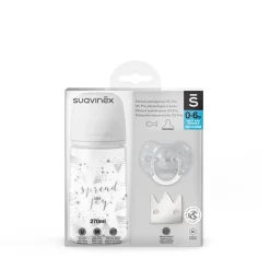 Suavinex Coffret cadeau spread joy argenté 270 ml