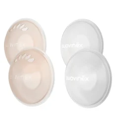 Suavinex 2 coupelles recueille lait + 2 coupelles protectrices