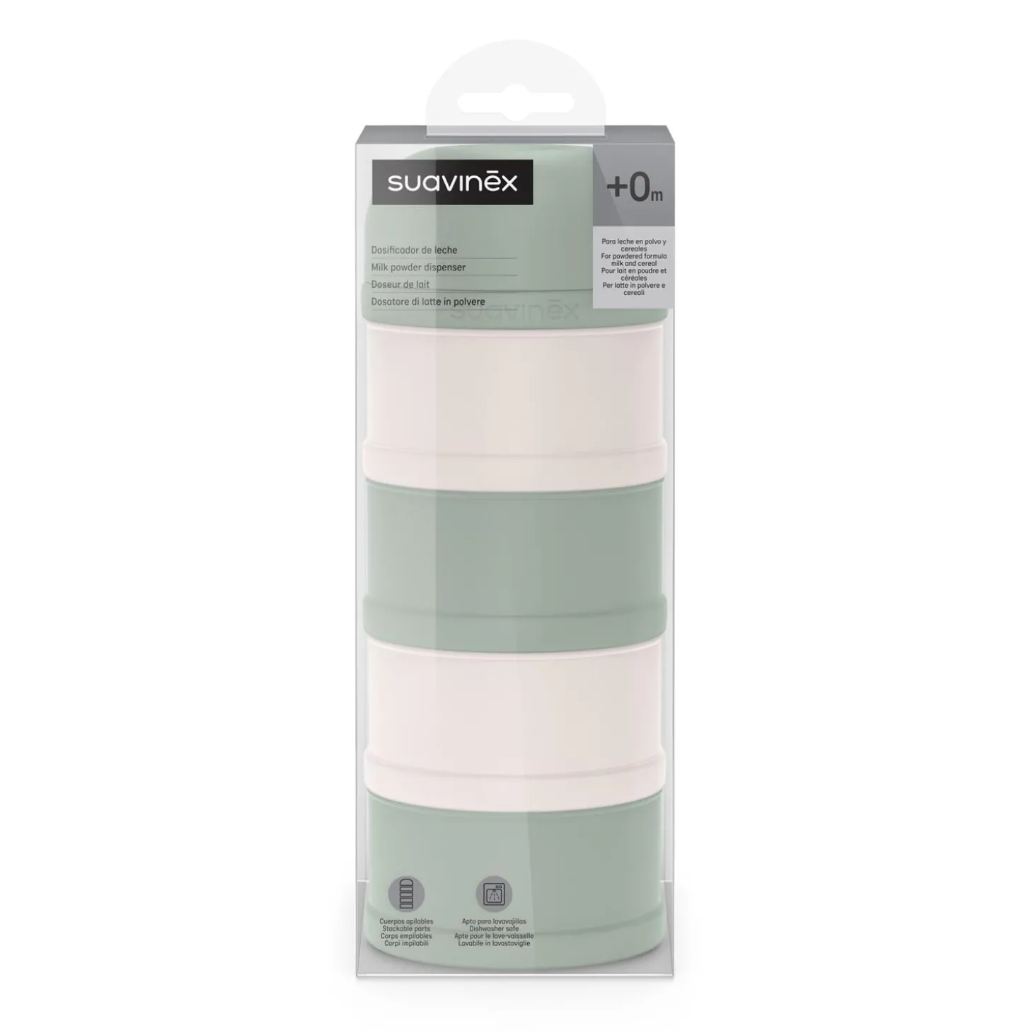 Suavinex Doseur De Lait 4 Compartiments Wonderland Vert