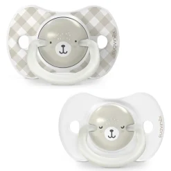 Suavinex                    Lot de 2 Sucettes Symetriques Sxpro Wild&Free    Gris            6-18 mois