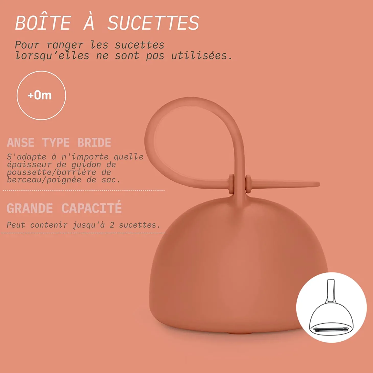 Suavinex Porte-sucettes silicone Nude