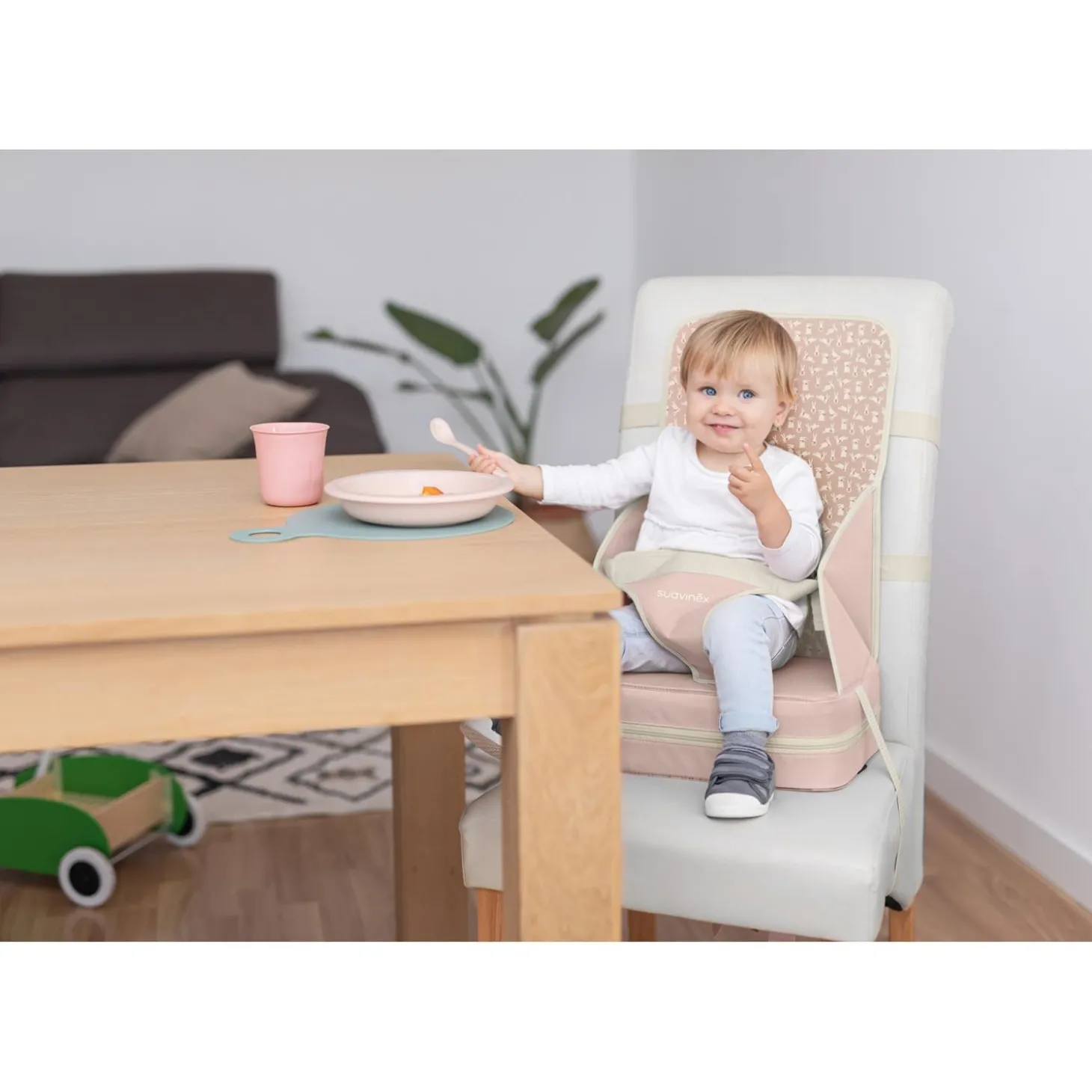 Suavinex Rehausseur Wonderland Lapin Rose