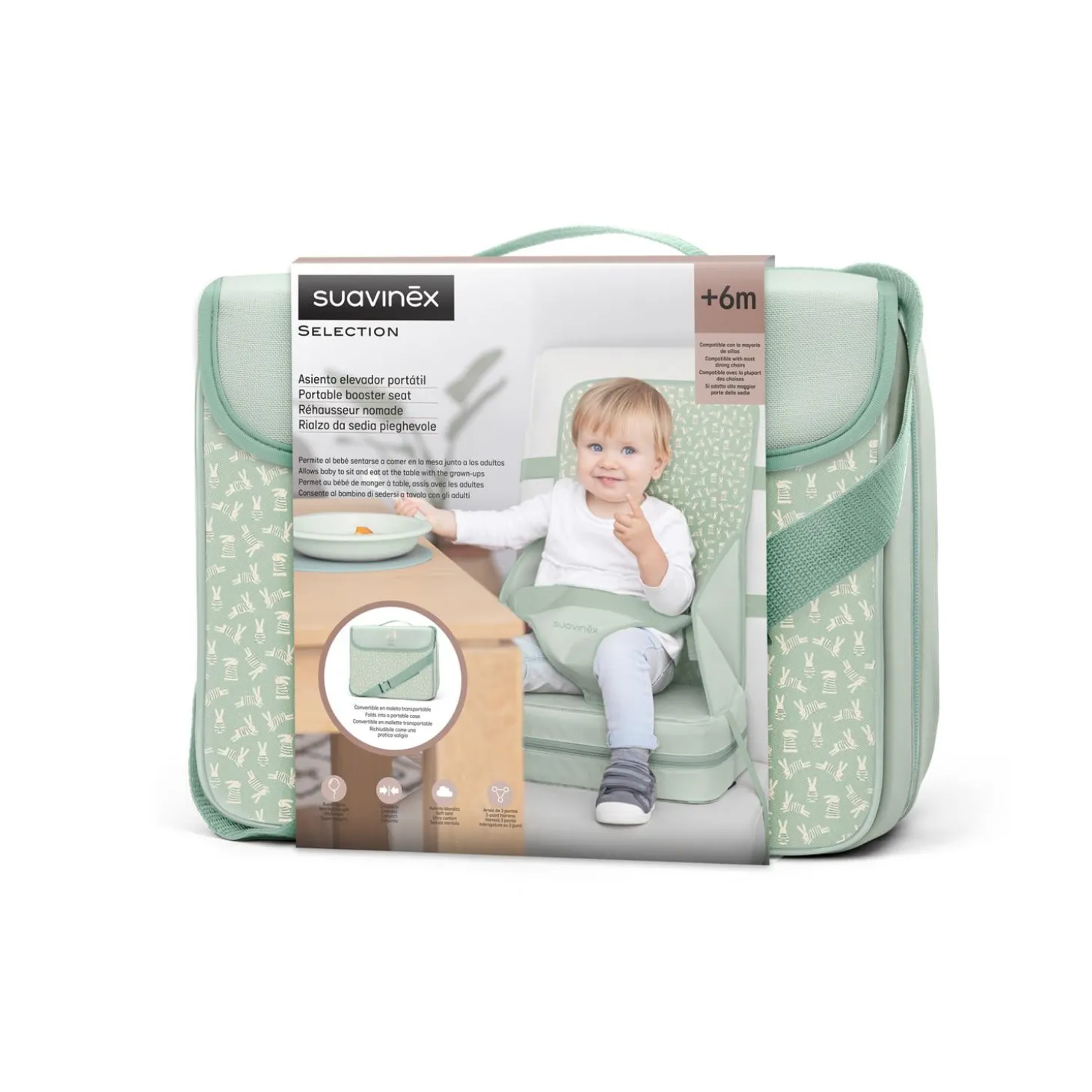 Suavinex Rehausseur Wonderland Lapin Vert