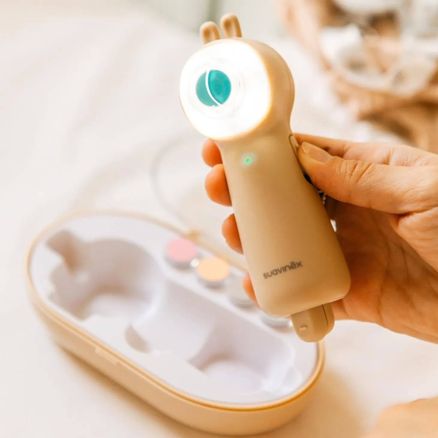 Suavinex Set Lime Électrique + Coupe-Ongles Beige
