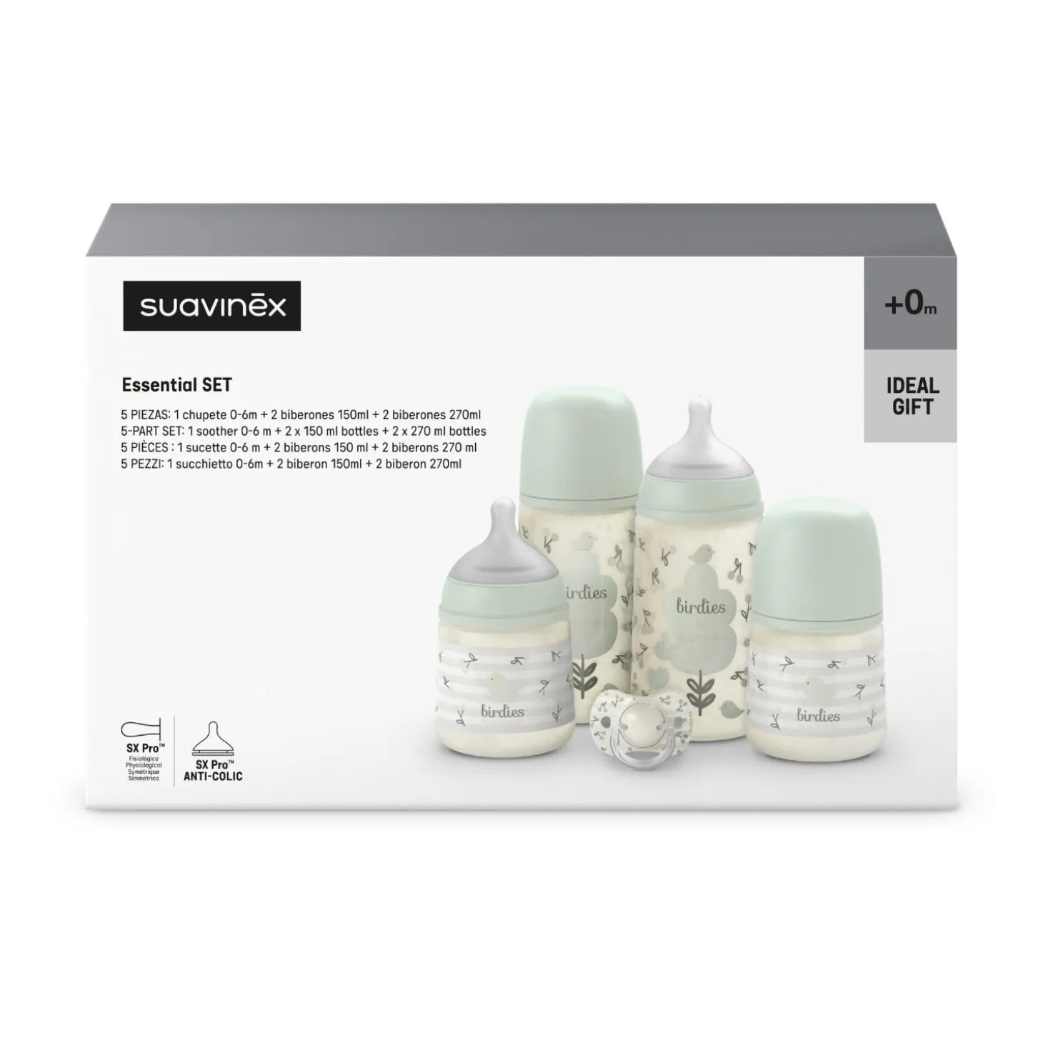 Suavinex Set Nouveau-Ne Birdies Vert