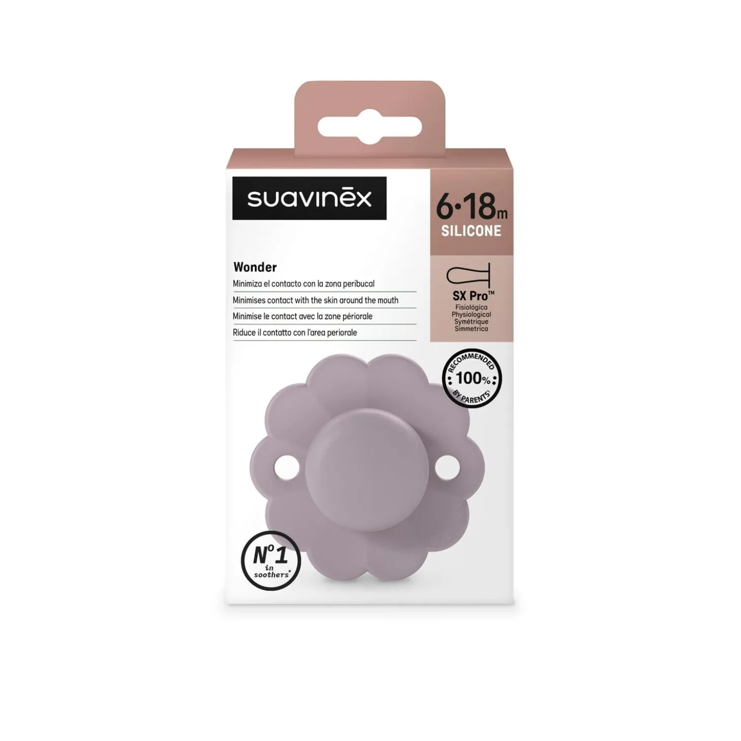 Suavinex Sucette reversible wonder Violet 6-18 mois