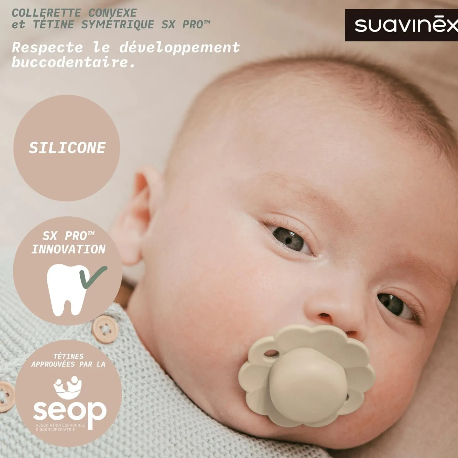 Suavinex Sucette reversible wonder Gray Clouds 0-6 mois