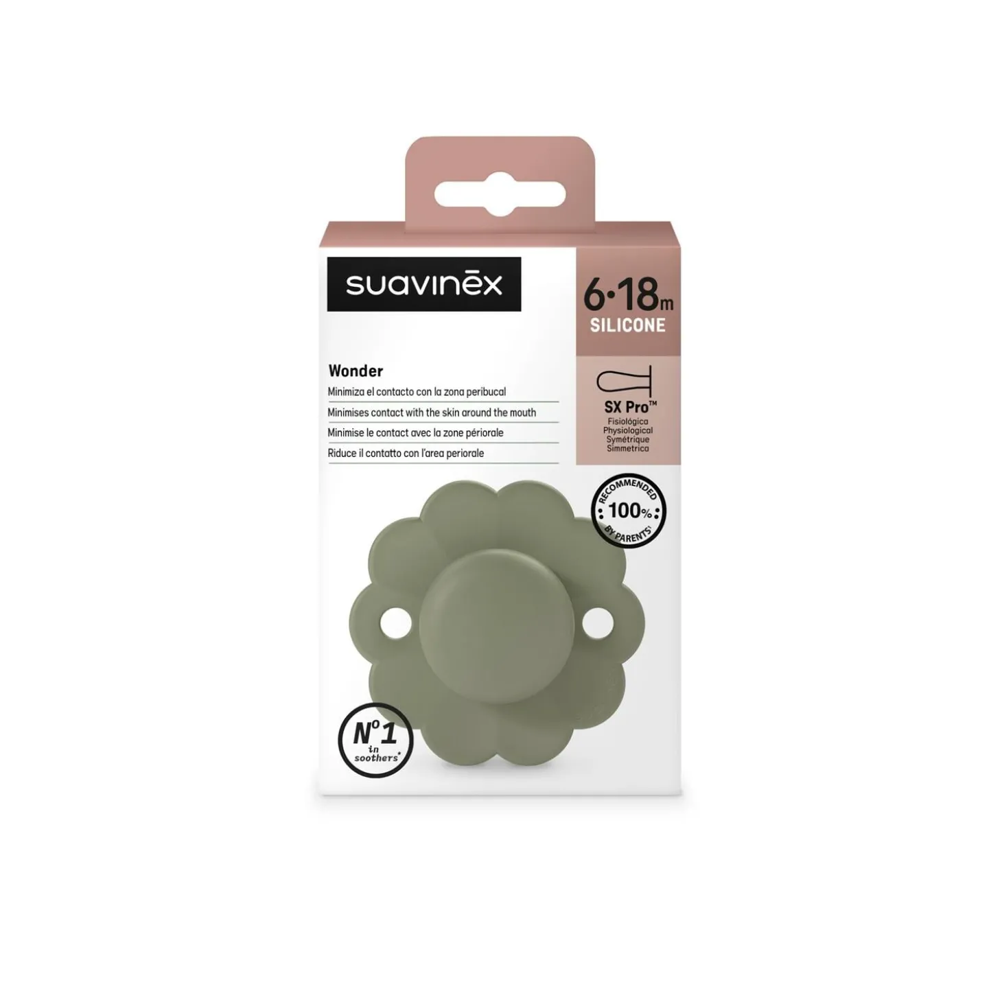 Suavinex Sucette reversible wonder Green 6-18 mois