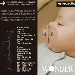 Suavinex Sucette reversible wonder Whitecap Gray 0-6 mois