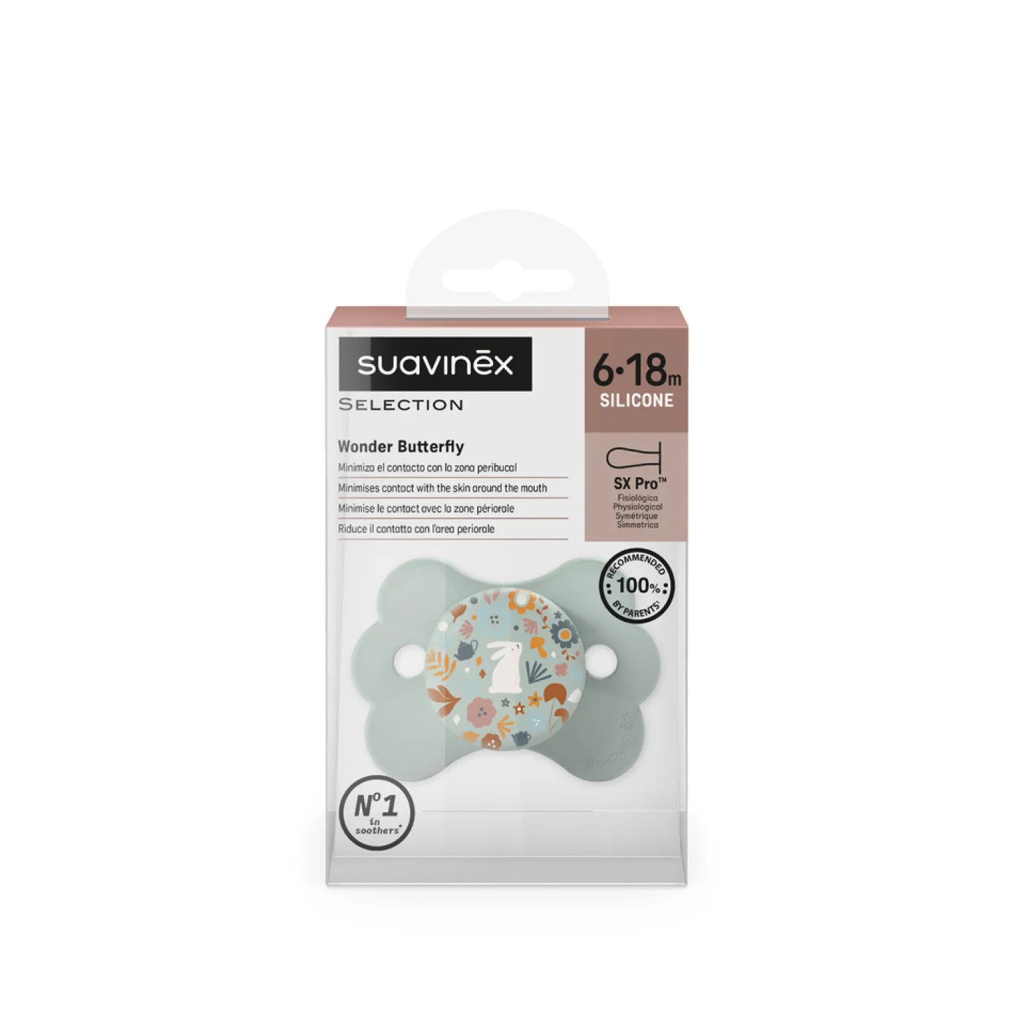 Suavinex Sucette Symetrique Sxpro Wonderland Rose
