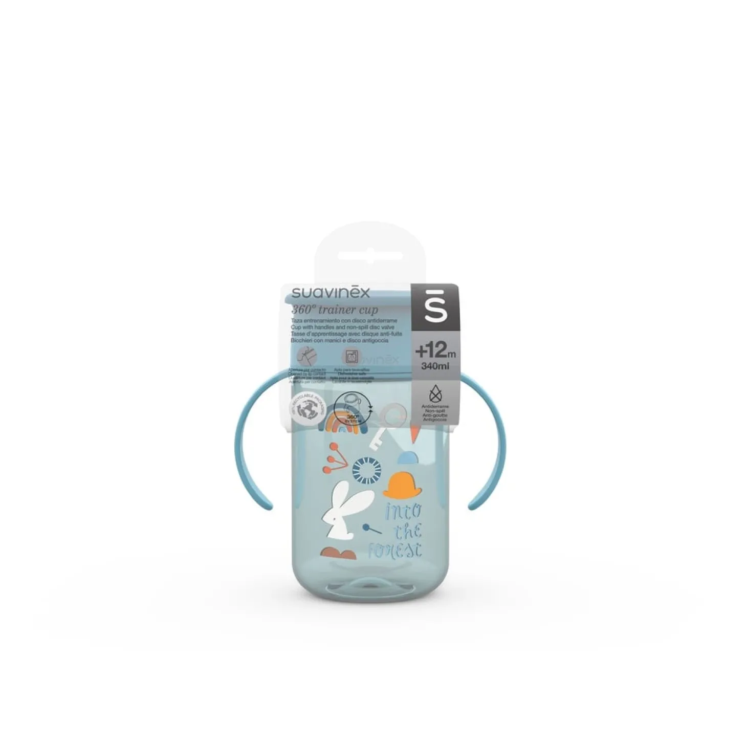 Suavinex Tasse 360° Into the Forest Bleu 340ml 12 mois+