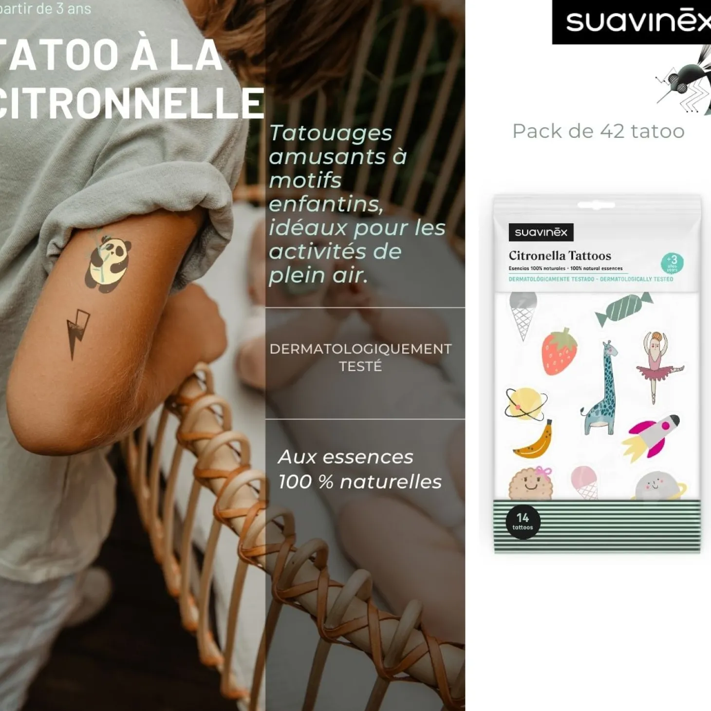 Suavinex Tattoos à la citronnelle Multicolore