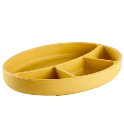 Thermobaby                    Assiette compatimentée silicone    Jaune Miel