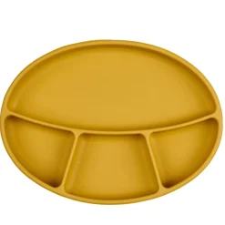 Thermobaby                    Assiette compatimentée silicone    Jaune Miel