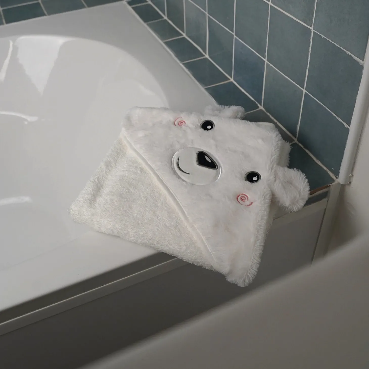 Thermobaby Cape de bain ours Blanc