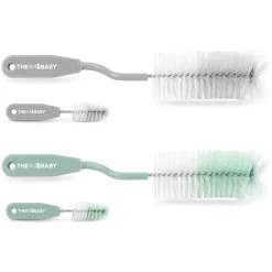 Thermobaby                    Goupillon rotatif pour biberon + goupillon assortis    Vert Sauge/Gris charme